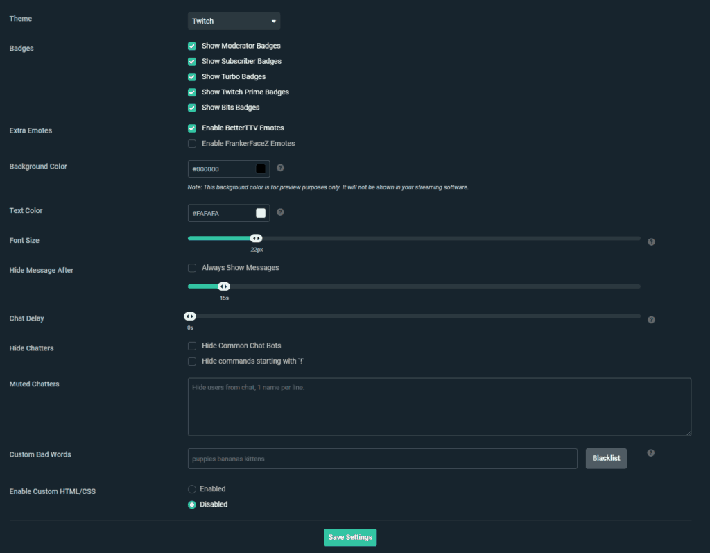 add a twitch chat overlay to obs