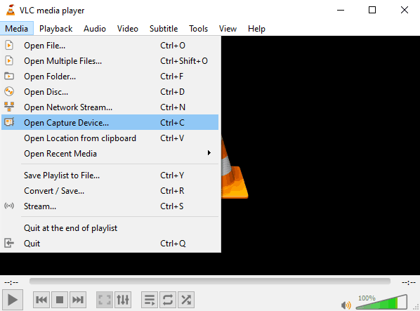 Record Screen with VLC Media Player